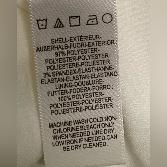 NWT Dress the Population Elle Sweetheart Neck Sheath White Midi Dress - Sz S - Picture 6 of 8